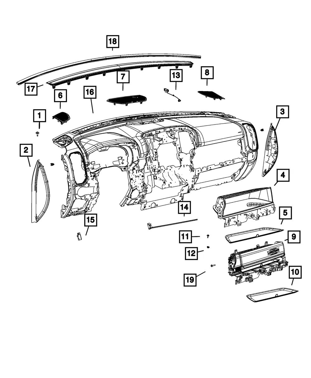 Speaker Grille - Mopar (5YK01TU6AE) - view 4