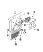 Door Trim Panel - Passenger Side (RH) - Mopar (5ZW961R3AG) - view 8
