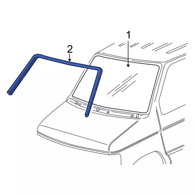 Windshield Molding - Ford (5c2z1503144aa) - view 2