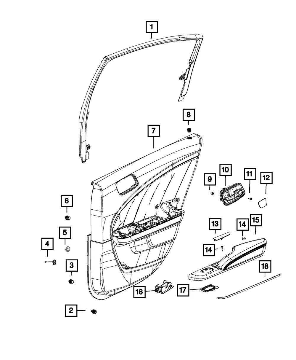 Inside Remote Control Handle, Right - Mopar (5pf58dx9ae) - view 5
