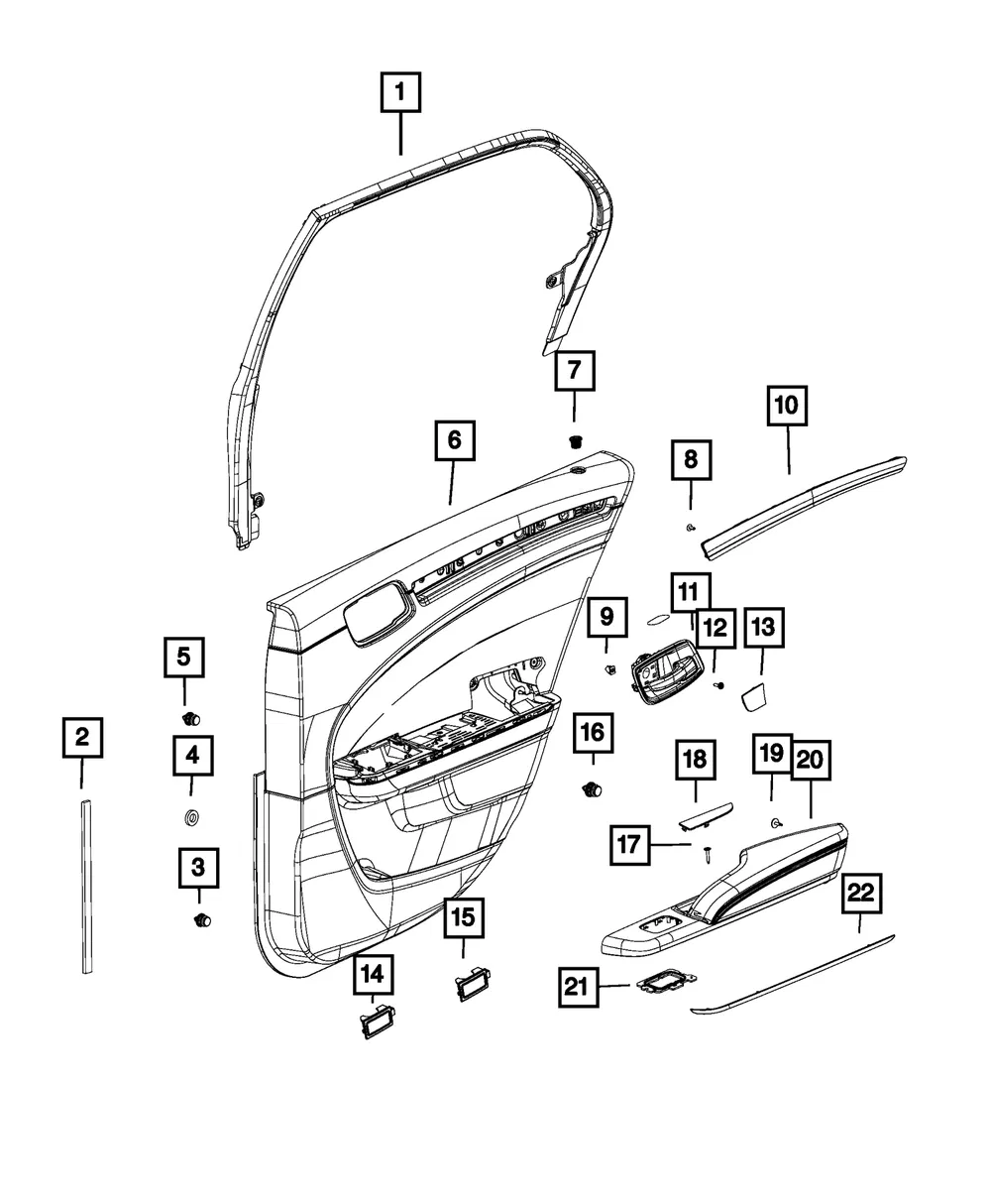 Inside Remote Control Handle, Right - Mopar (5pf60lc5af) - view 5