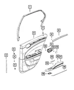 Inside Remote Control Handle, Left - Mopar (5pf61dx9af) - view 18