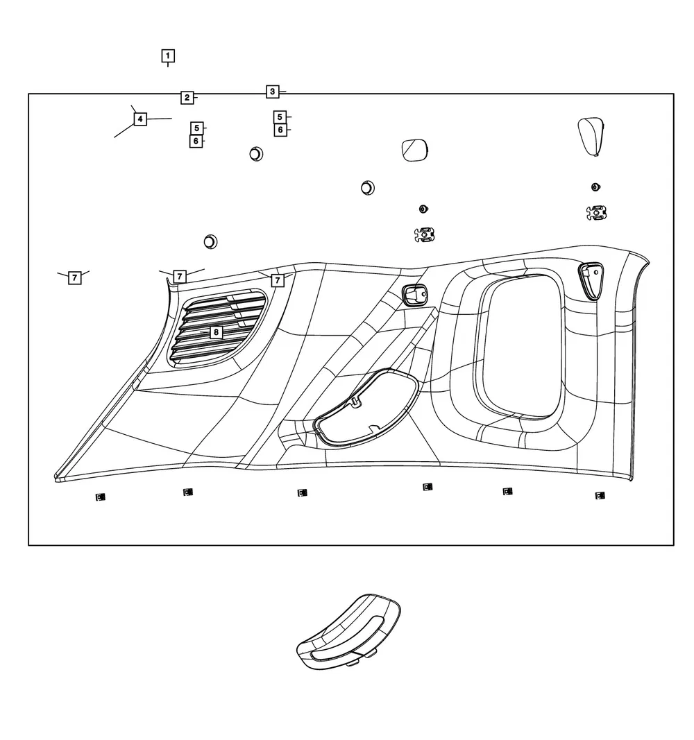 Quarter Trim Panel - Mopar (5vj92dx9ae)
