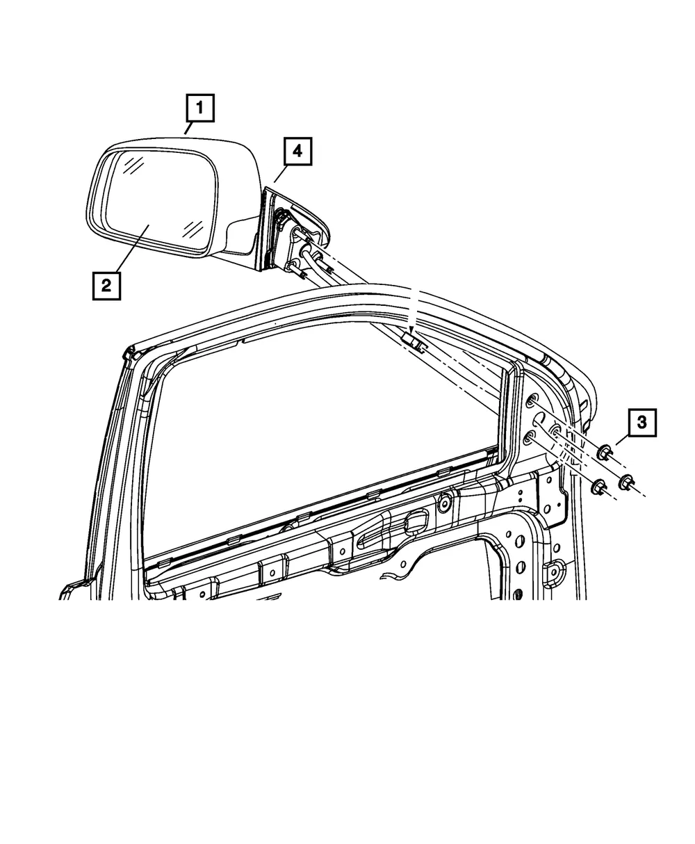 Outside Rear-View Mirror, Right - Mopar (5vn56tbfaf)