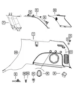 Rear Header Molding, Right - Mopar (5vp08hl1ab) - view 8