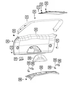 Rear Header Molding - Mopar (5vp20lc5aa) - view 8