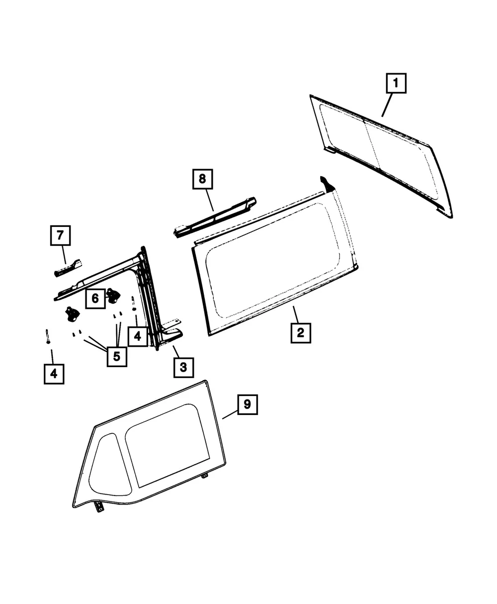 Quarter Window, Right - Mopar (5vp82ru5ah)