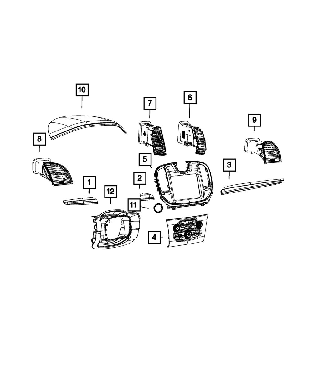 Hood Bezel - Mopar (5zb91aaaab)