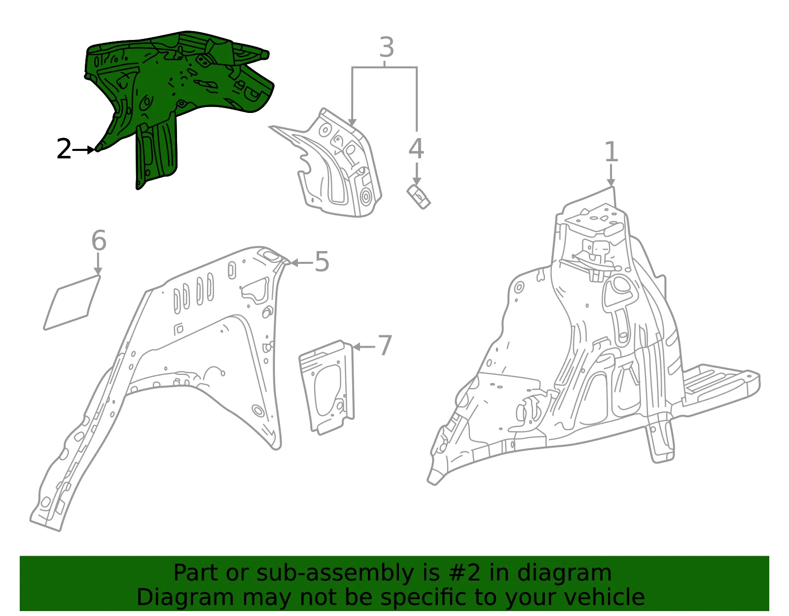 Inner Quarter Panel - GM (60003510) - view 3