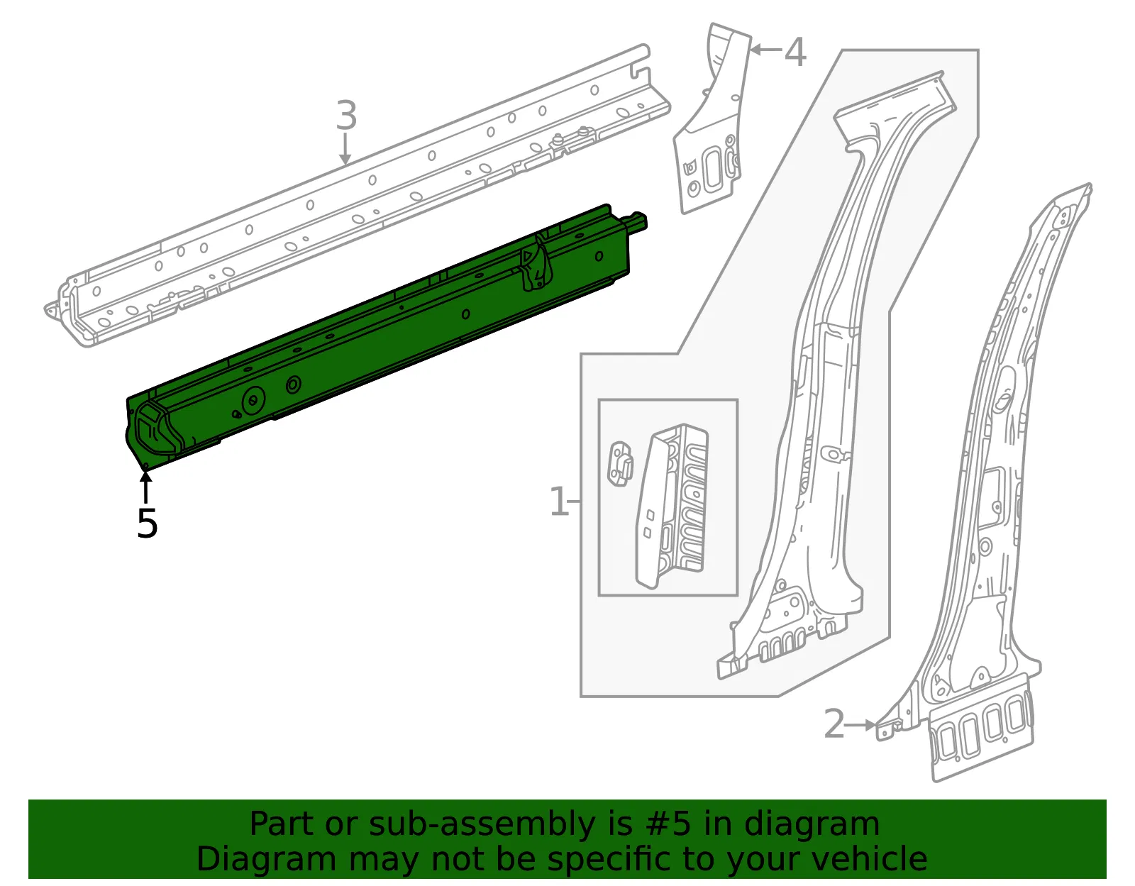 Driver Side Rocker Inner Panel - GM (60004579) - view 3