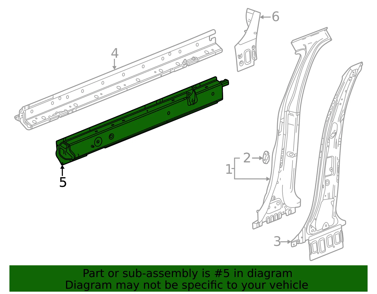 Driver Side Rocker Inner Panel - GM (60005121) - view 3