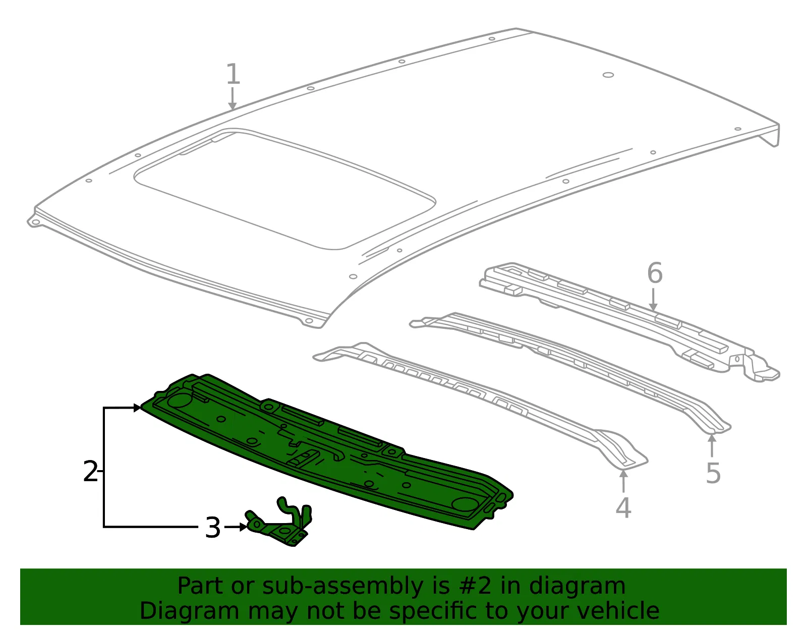 Windshield Header - GM (60006119) - view 3