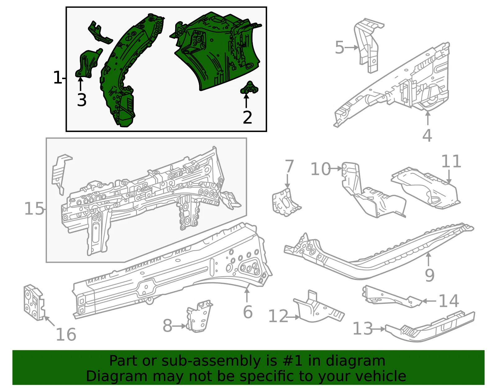 Apron Assembly - GM (60008322) - view 3
