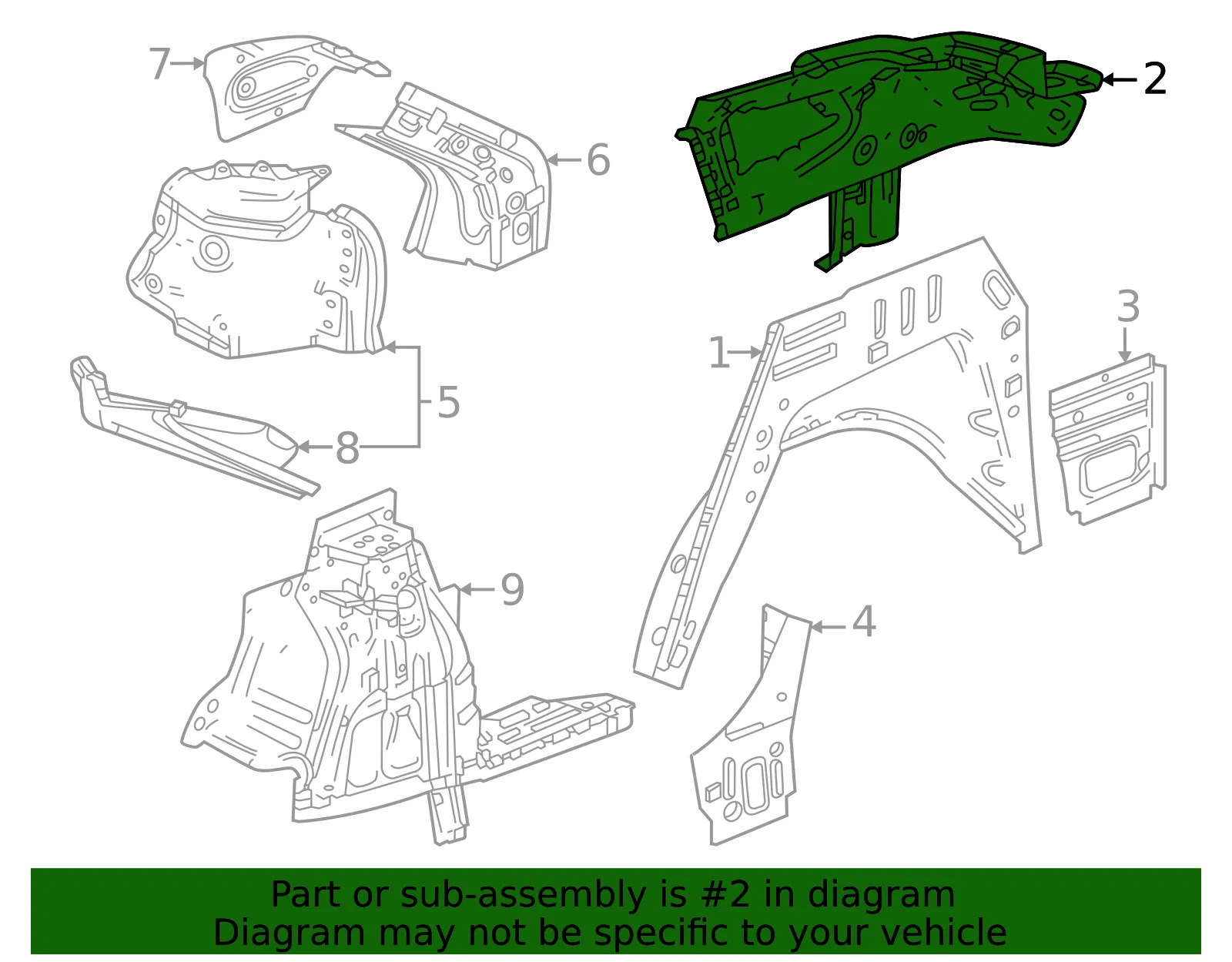 Quarter Panel - GM (60009376) - view 3