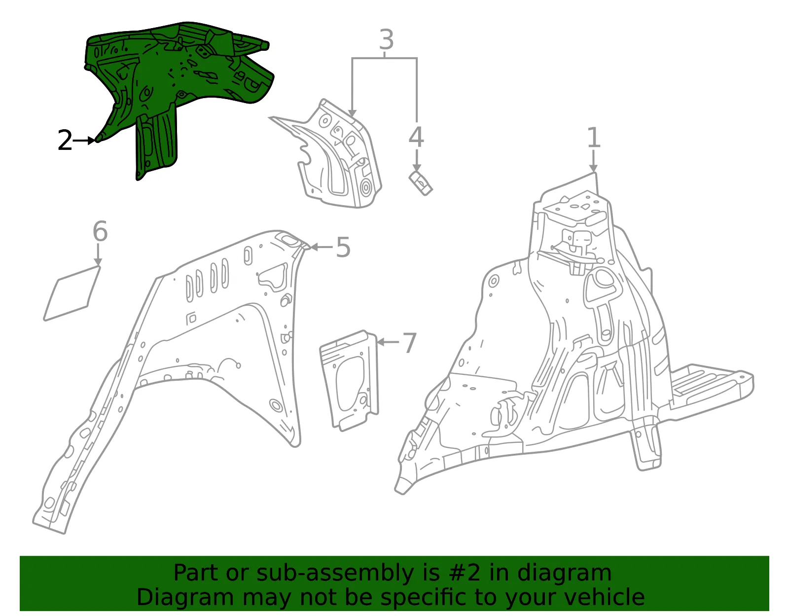 Inner Quarter Panel - GM (60009997) - view 3
