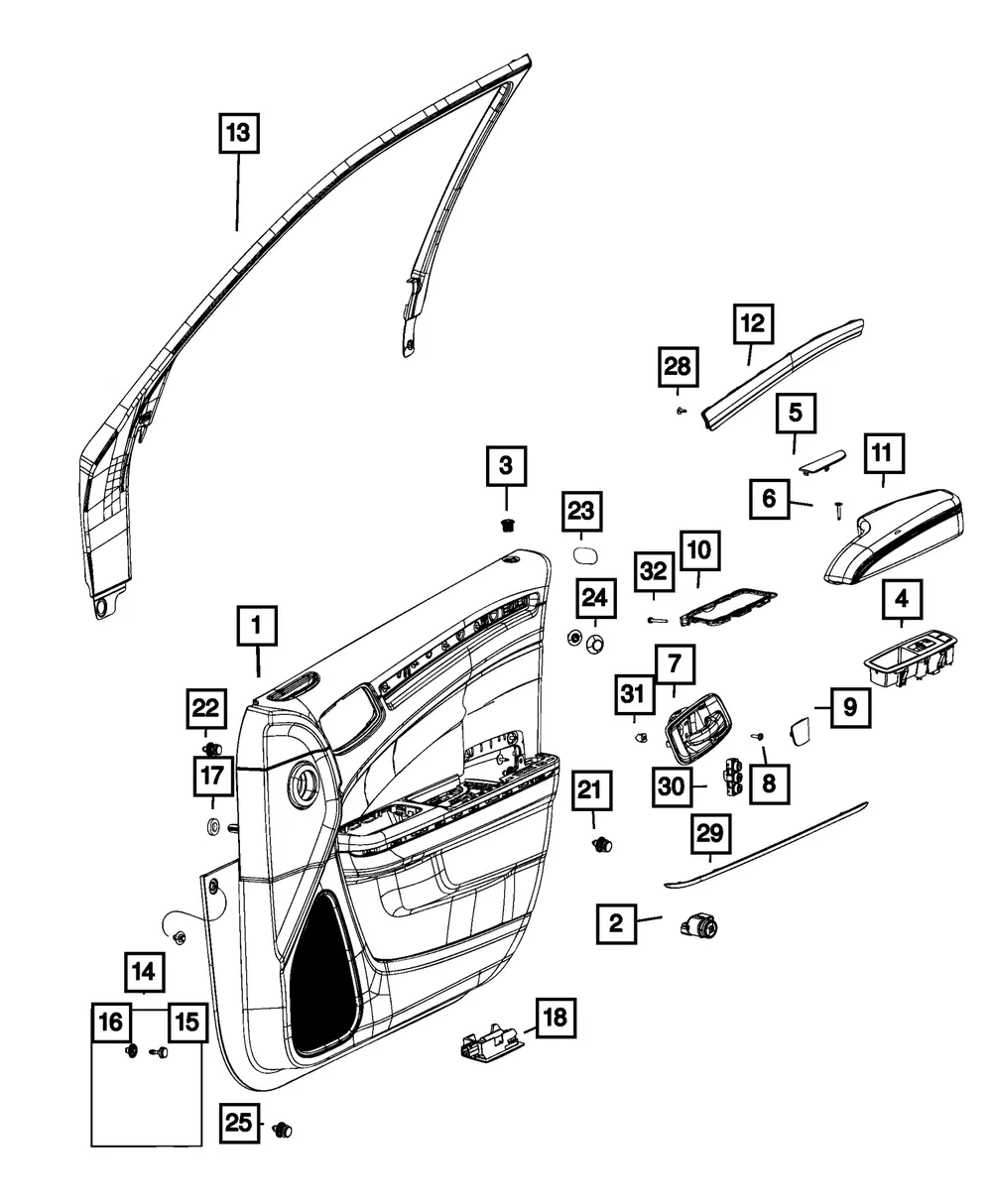 Door Panel Attaching Pin - Mopar (6510213AA) - view 5