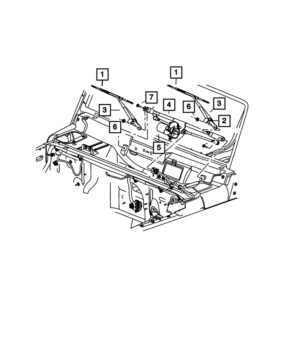 Windshield Wiper Motor - Mopar (68002388AB) - view 12