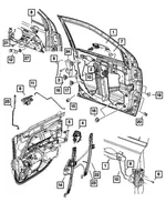 Window Regulator - Driver's Side (LH) - Mopar (68002897AA) - view 19