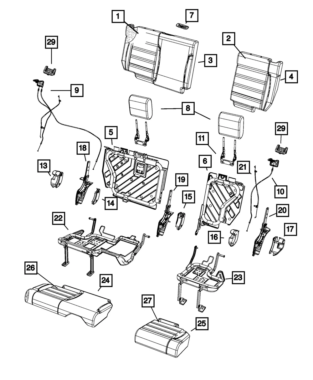 Seat Latch - Mopar (68003029AA) - view 7
