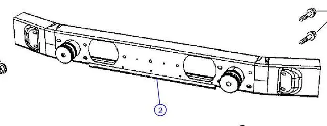 Front Bumper Beam - Mopar (68003322ab) - view 3