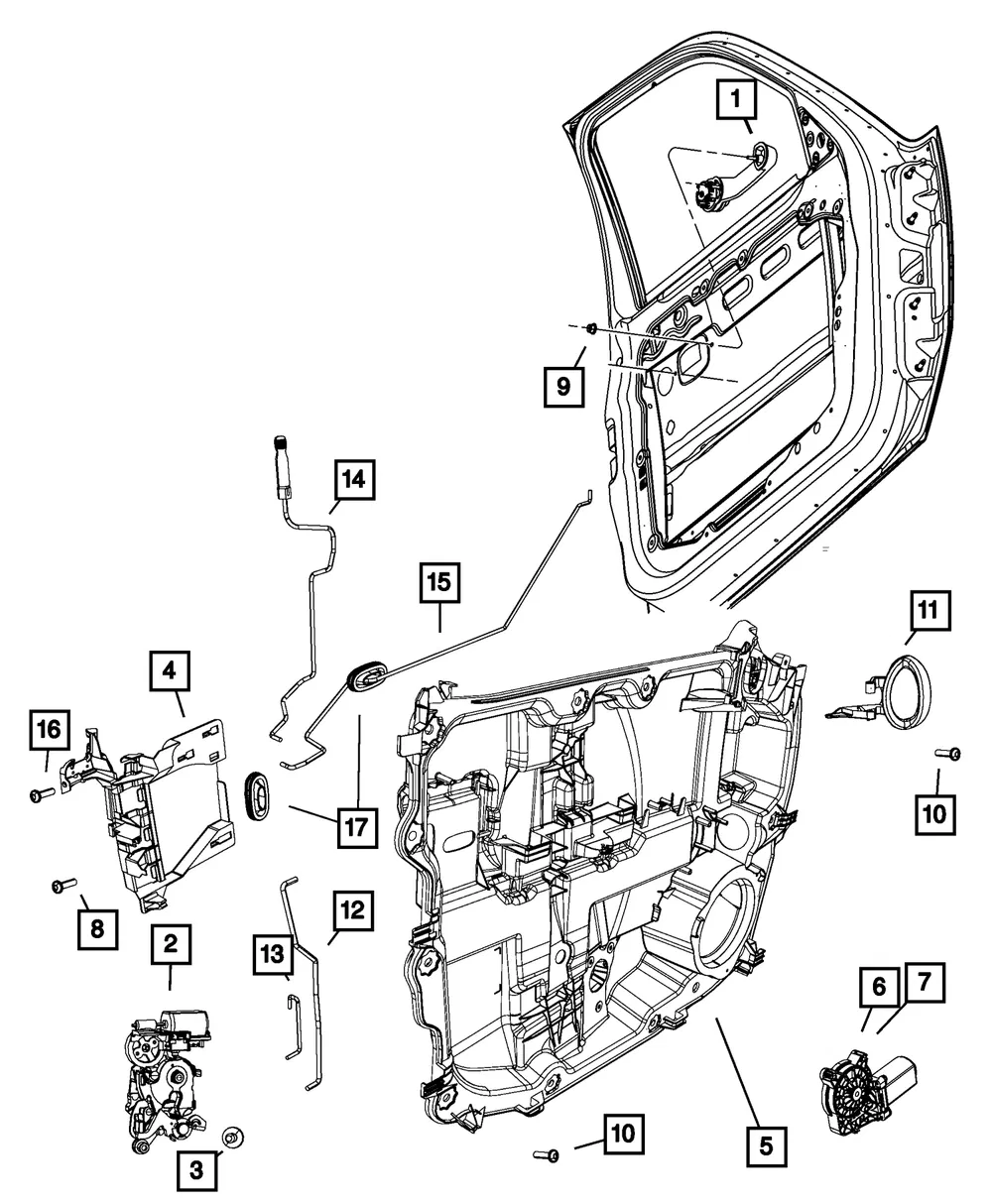 Window Regulator Motor, Left - Mopar (68004591ac) - view 4