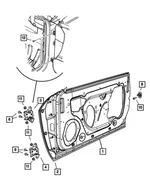 Upper Hinge - Passenger Side (RH) - Mopar (68024106AF) - view 16