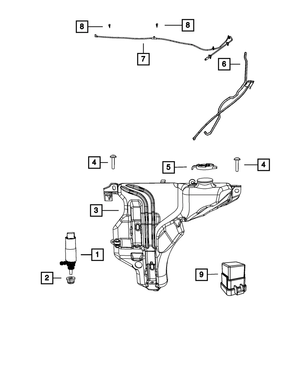 Windshield Washer Nozzle - Mopar (68024312AB) - view 4