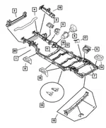 B/C-Pillar Bracket, Left - Mopar (68026085AA) - view 14