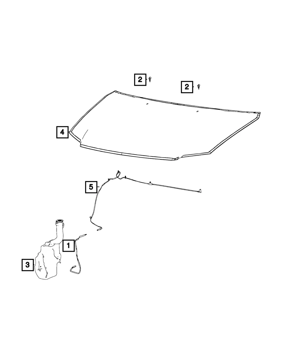 Windshield Washer Hose - Mopar (68028583AA) - view 5