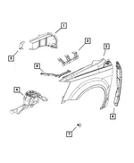Fender - Driver's Side (LH) - Mopar (68029129AB) - view 8