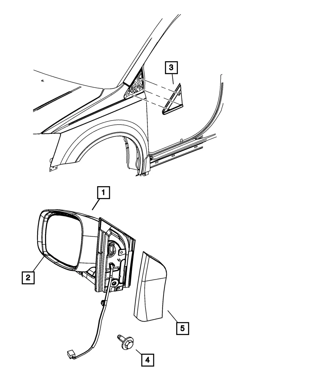 Mirror Glass - Driver's Side (LH) - Mopar (68029240AB)