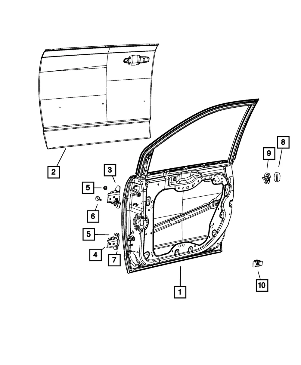 Lower Hinge - Passenger Side (RH) - Mopar (68030376AC) - view 8