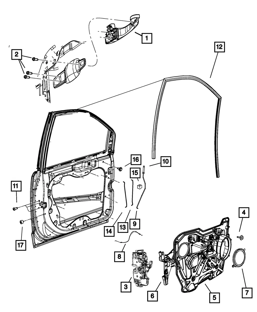 Latch Support - Passenger Side (RH) - Mopar (68030614AA) - view 2