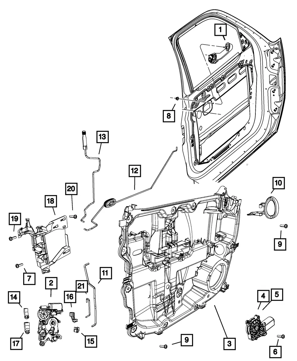 Outside Handle To Latch Link, Export, Left - Mopar (68033519aa)