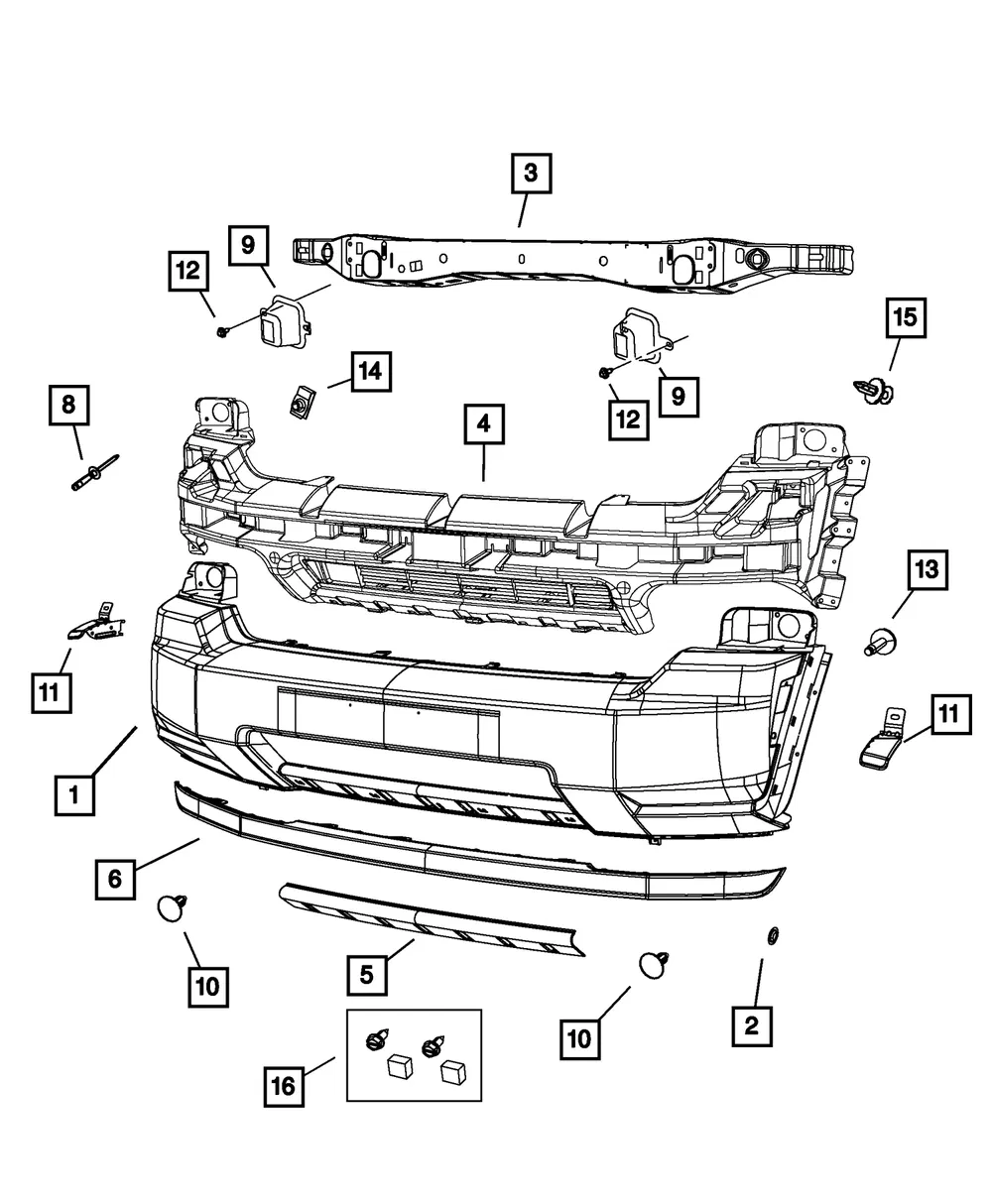 Front Fascia - Mopar (68033628AC)
