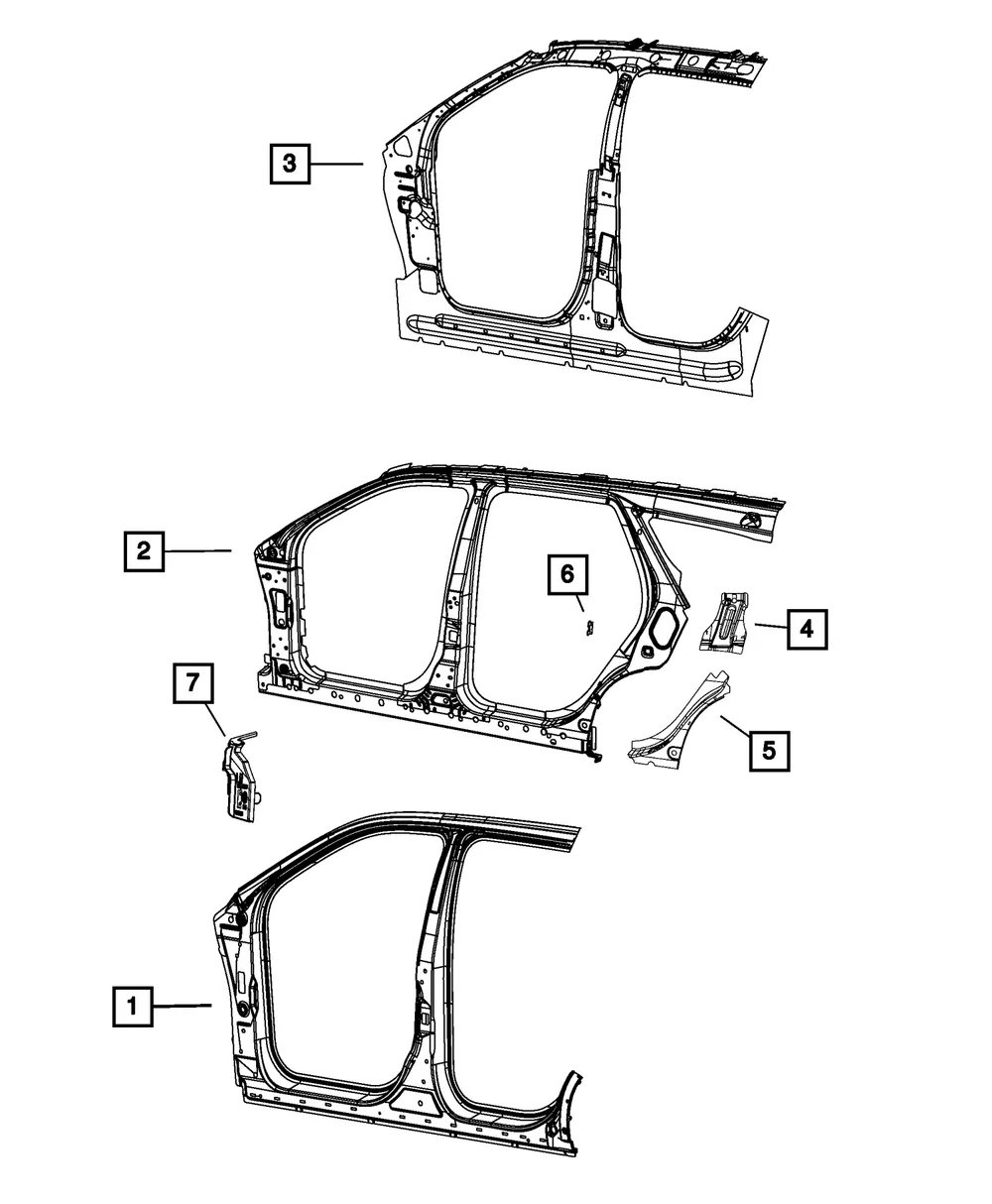 C-Pillar Reinforcement - Mopar (68038993ac)