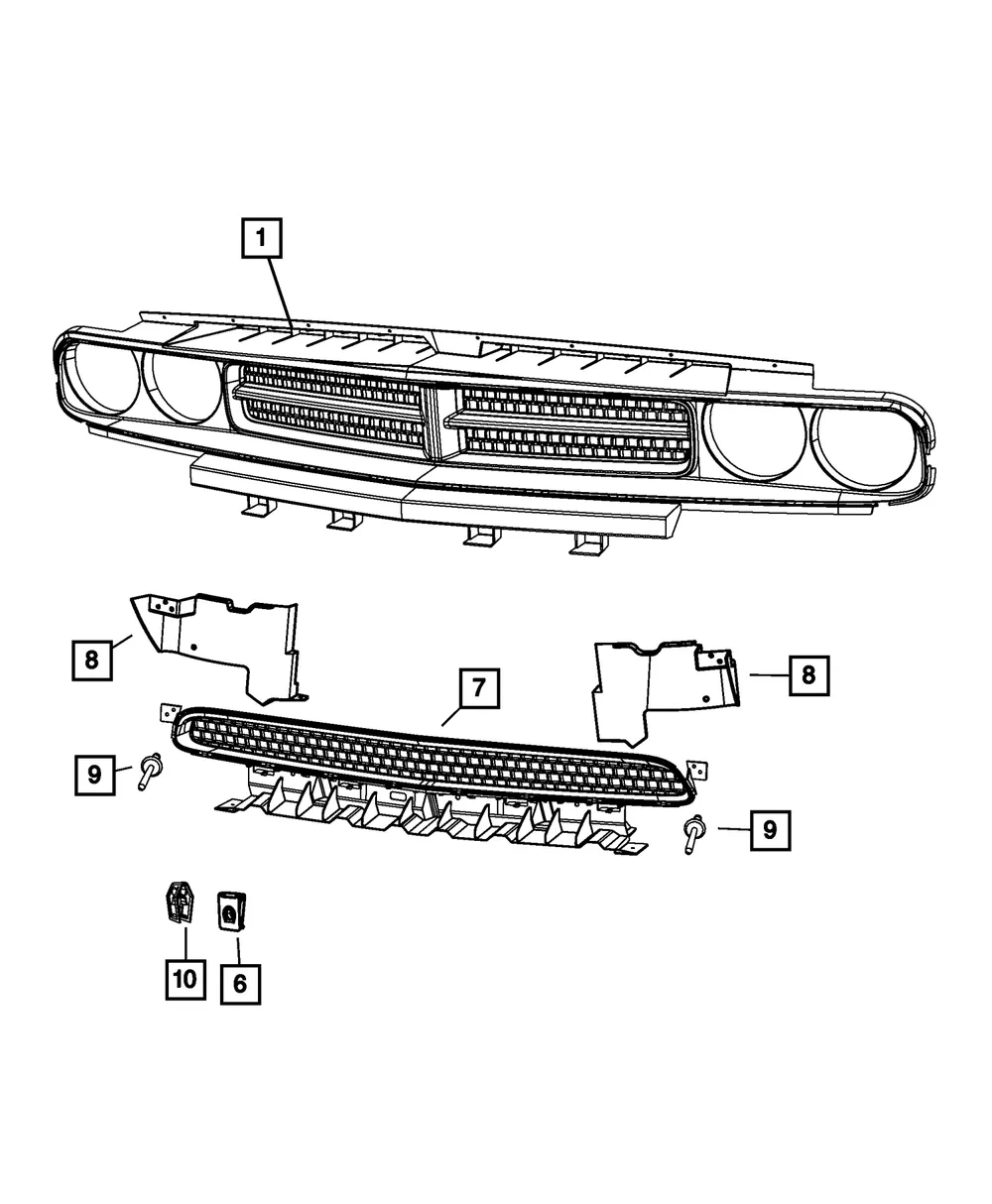 RADIATOR GRILLE - Mopar (68043388AB) - view 6