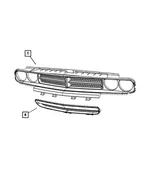 Lower Grille - Mopar (68043389AA) - view 17