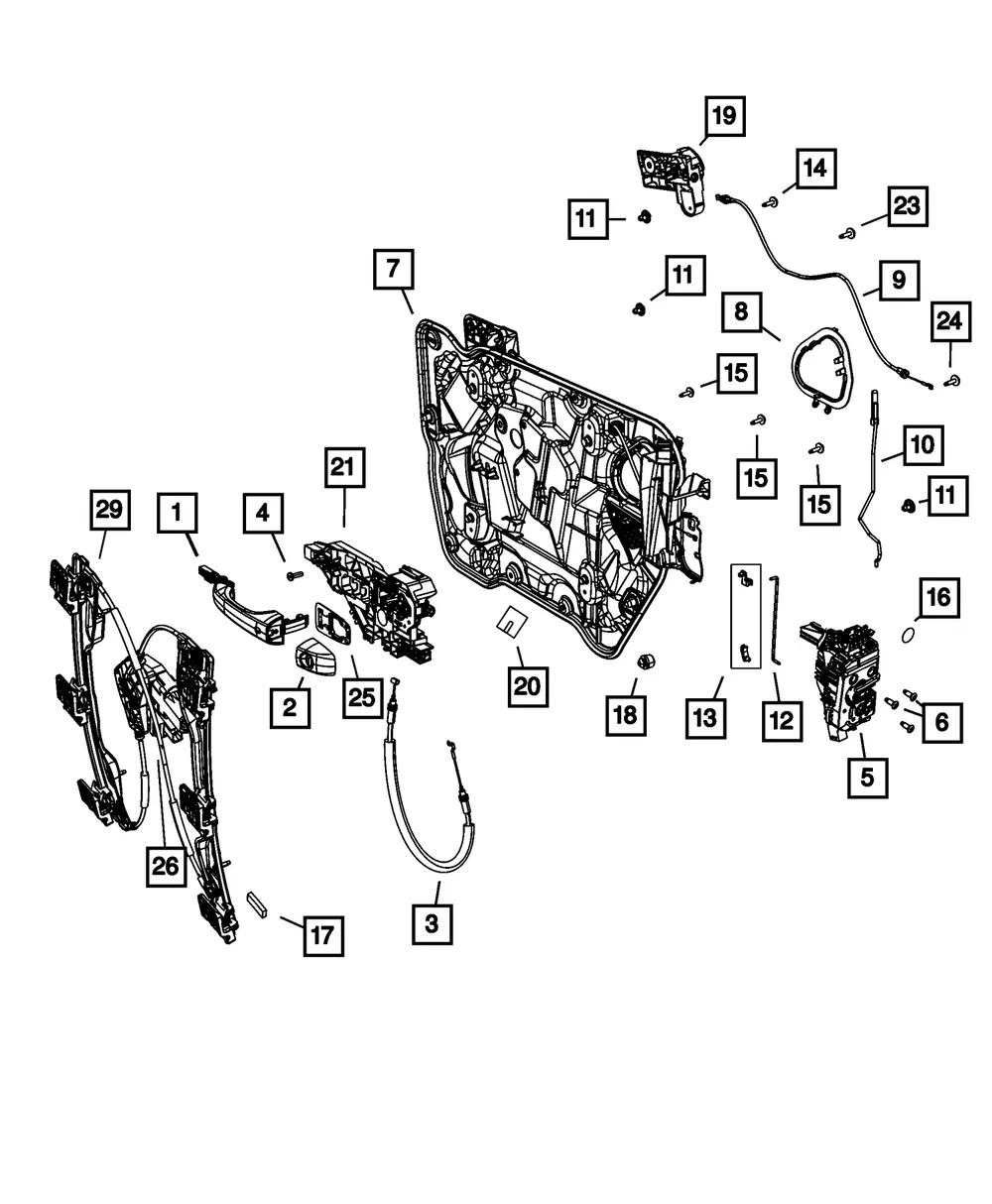 Latch Access Plug, Left - Mopar (68043751aa)