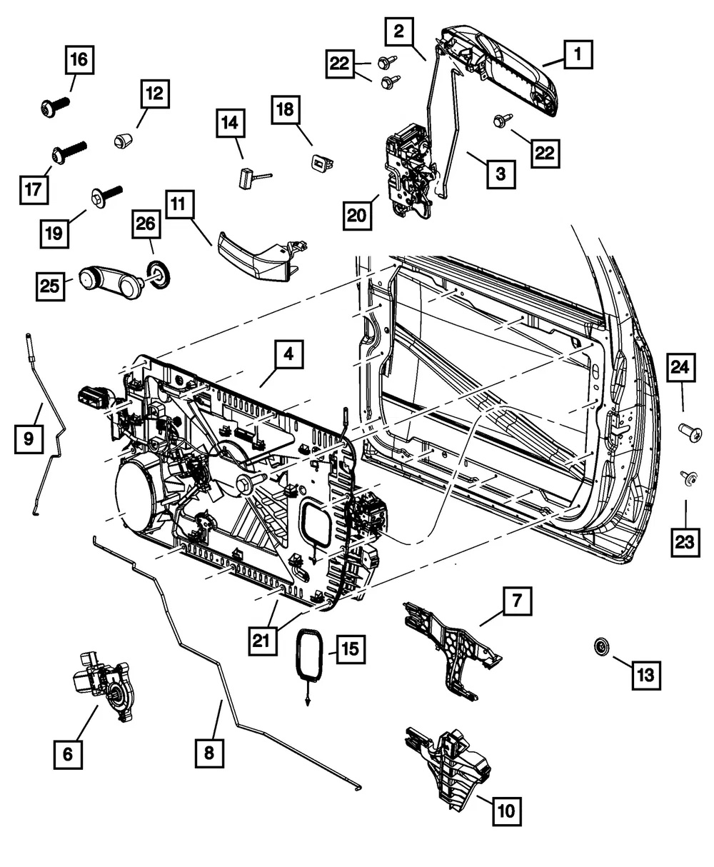 Window Regulator Motor, Left - Mopar (68044805aa) - view 7