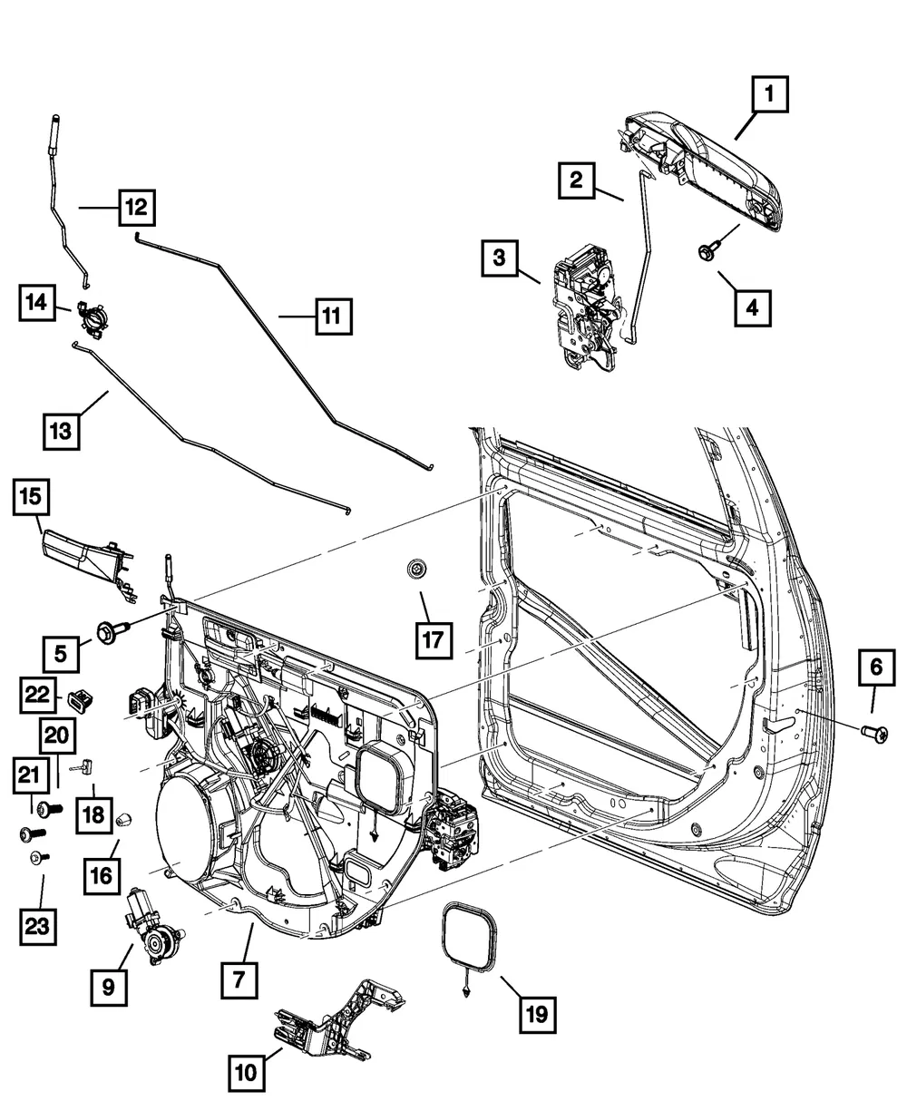 Latch Presenter, Right - Mopar (68045172aa)