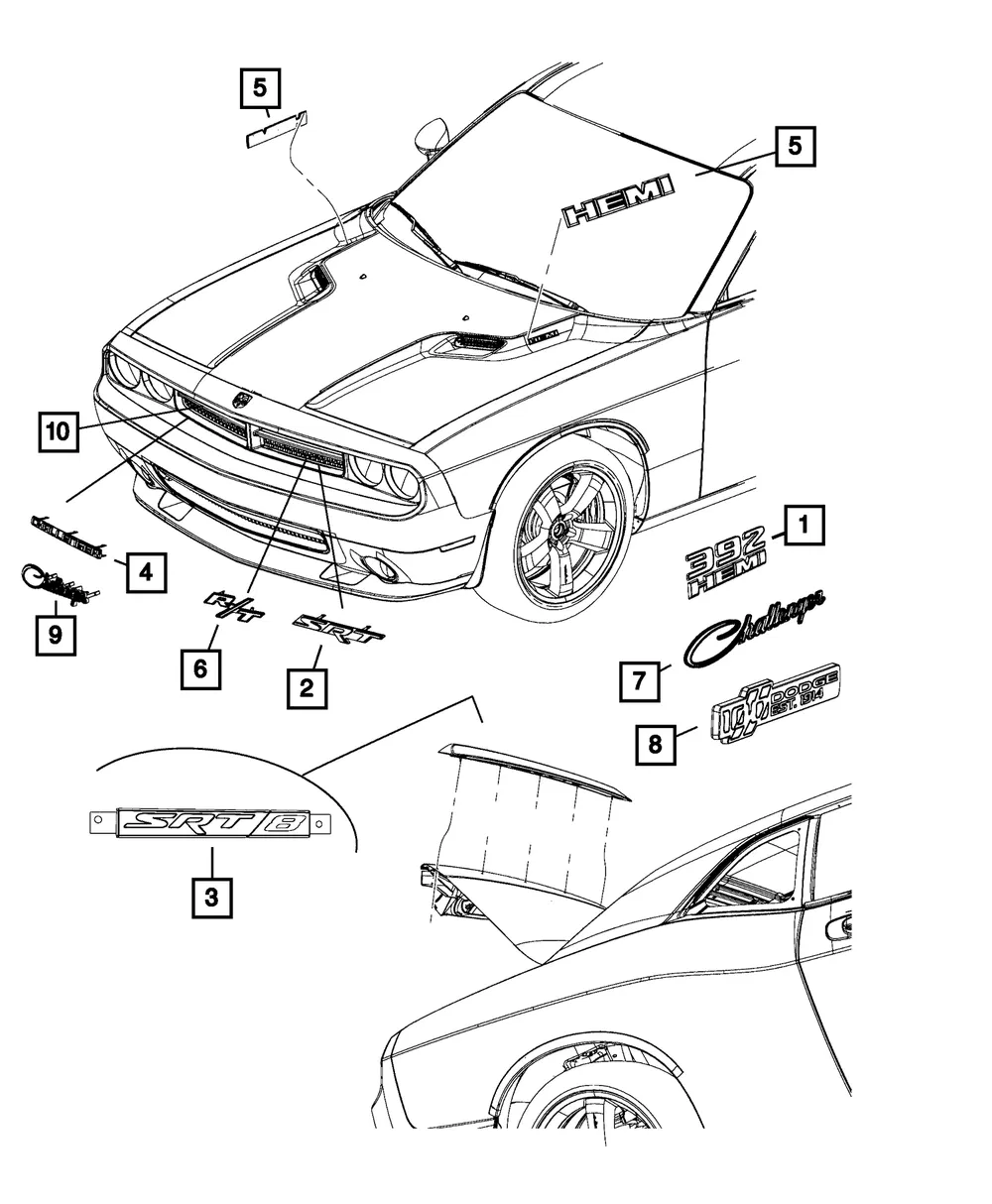 Nameplate - Mopar (68051383AA) - view 10
