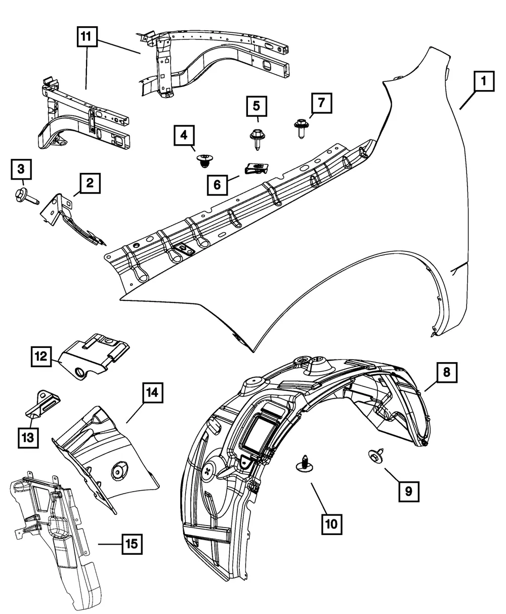 Fender Panel, Right - Mopar (68054338AJ) - view 5