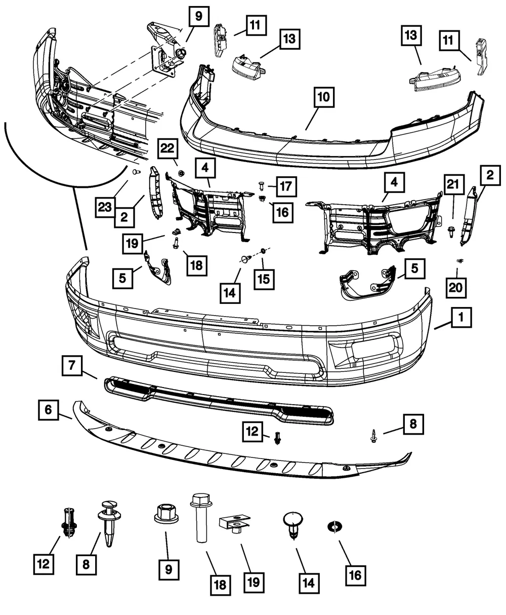 Bumper Bracket Kit - Mopar (68056631AA) - view 4