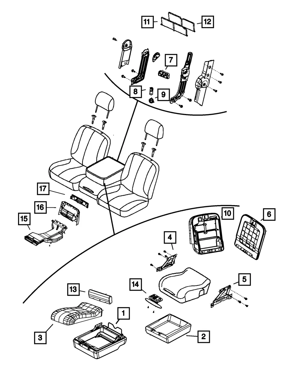 Storage Compartment Hinge, Right - Mopar (68057614aa)