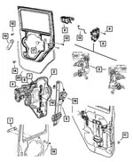 Handle, Inside - Driver's Side (LH) - Mopar (68059175AA) - view 20