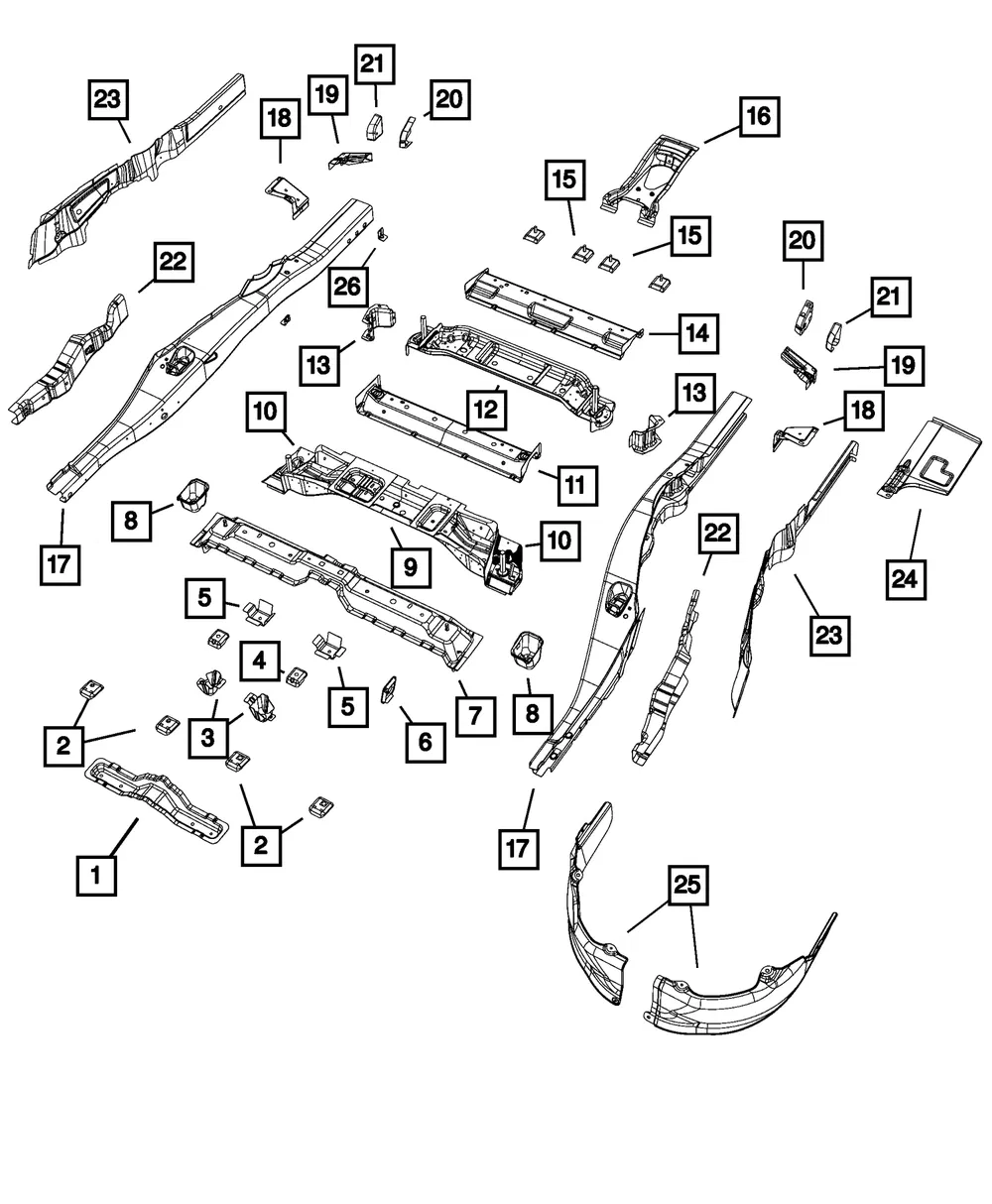 Quarter Trim Bracket - Mopar (68065184aa)