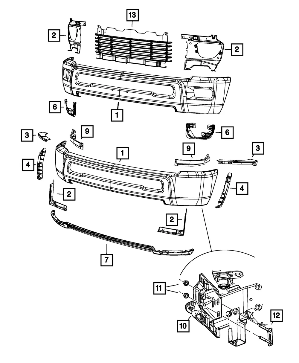 Front Bumper Panel - Mopar (68066341AB) - view 8