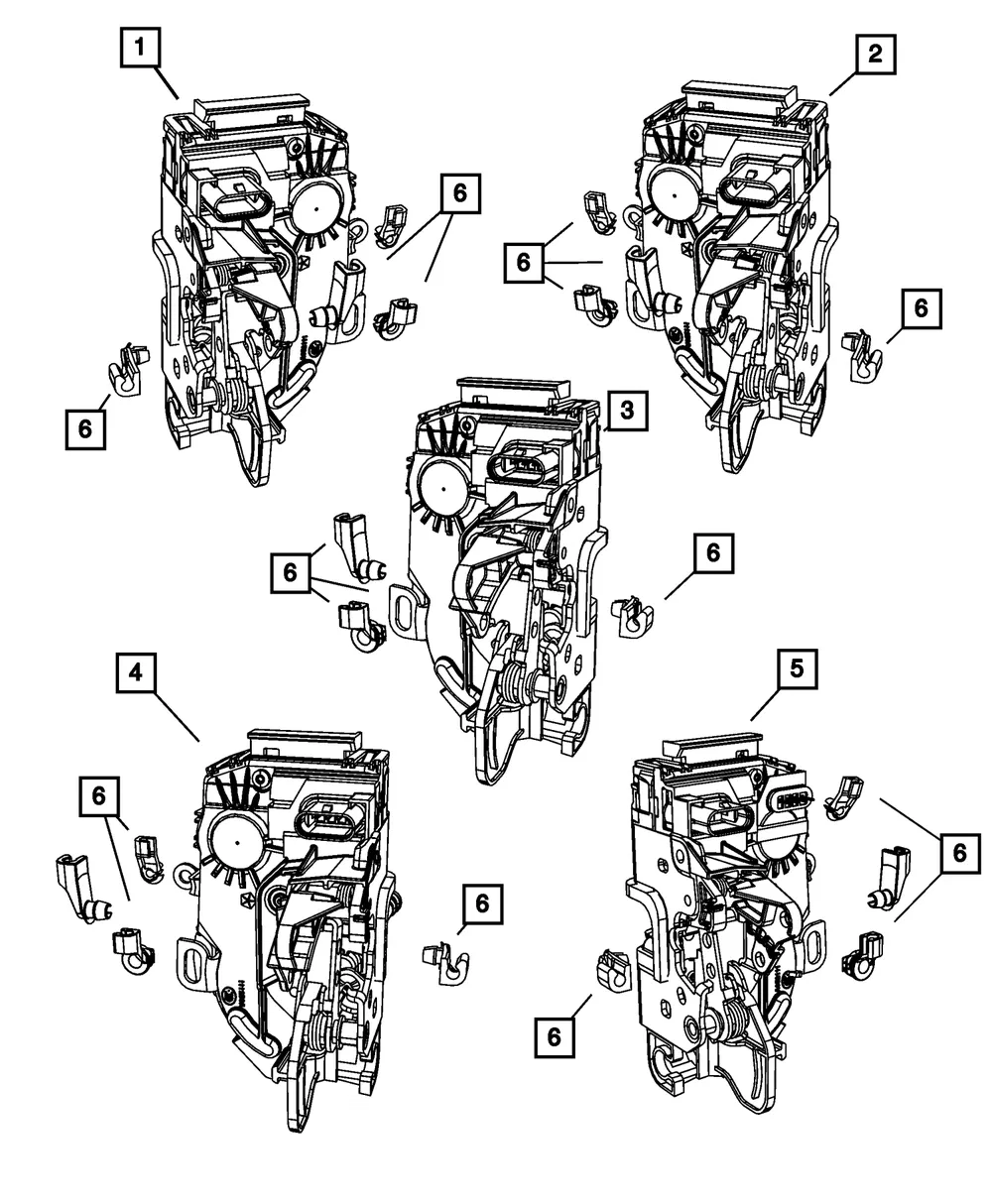 FRONT DOOR LATCH - Mopar (68071880AC) - view 13