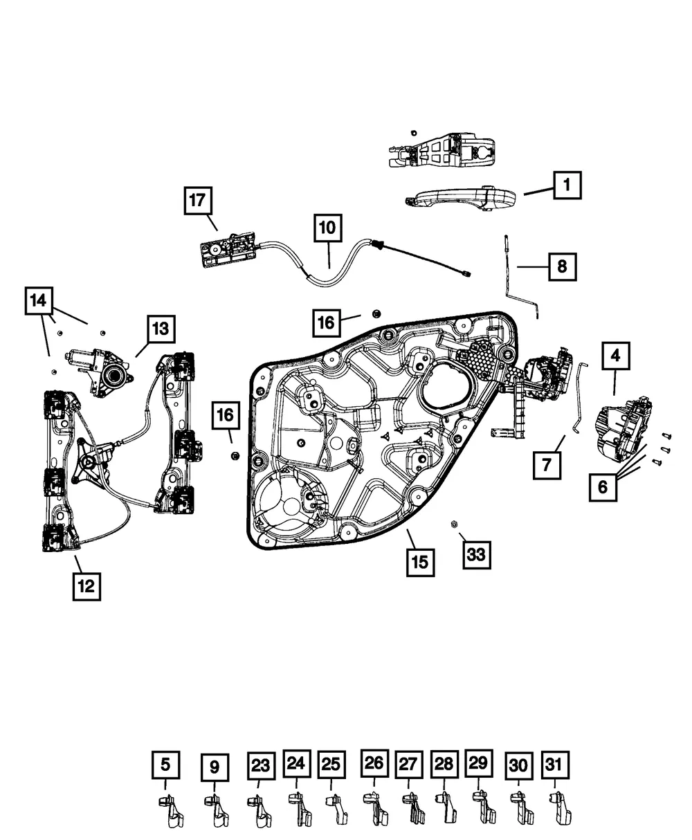 Window Regulator Motor - Mopar (68079284AB) - view 8